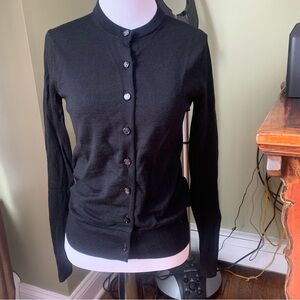 Brooks Brothers Wool Cardigan Sweater Sz XS Logo Buttons Label Removed